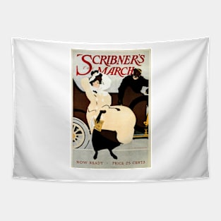 SCRIBNER'S for MARCH Magazine by Robert Wildhack 1907 Vintage Advertisement Tapestry