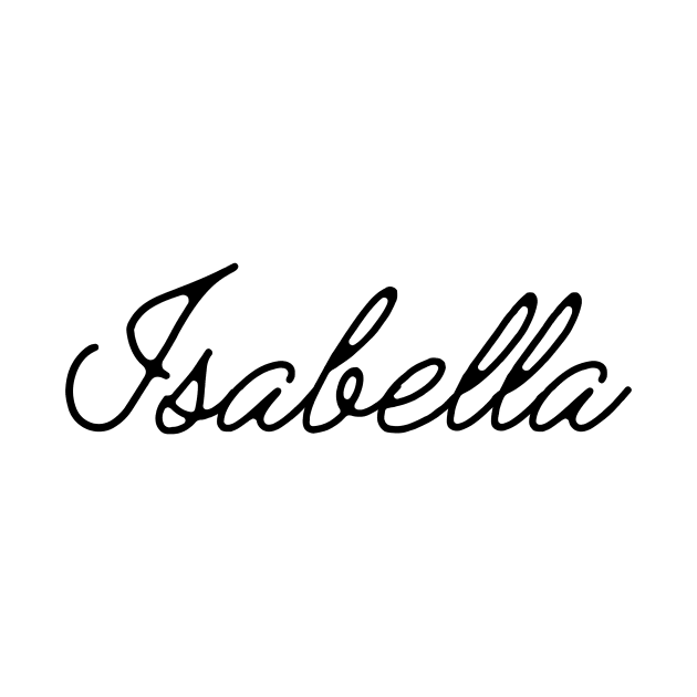 Isabella Name in Cursive by BloomingDiaries