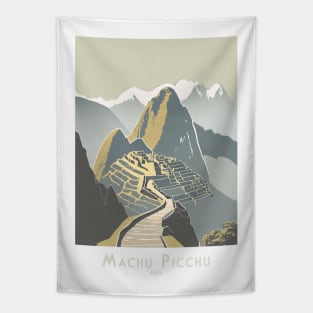 Majestic Machu Picchu Peru Travel Poster Tapestry