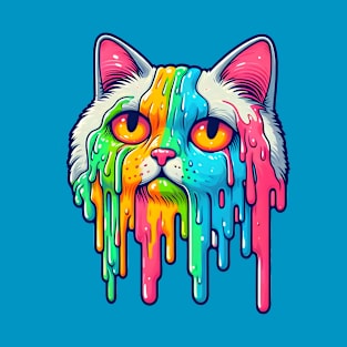 Colorful melting cat T-Shirt