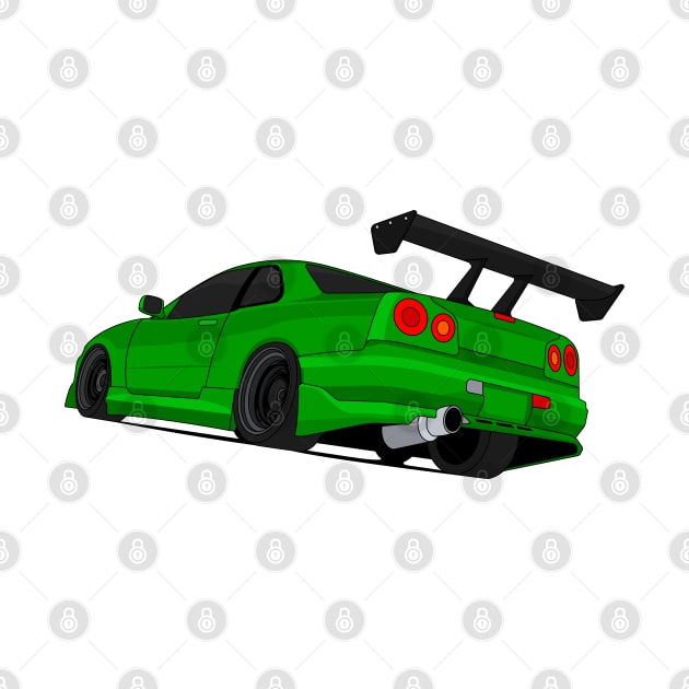 SKYLINE GTR R34 GREEN by VENZ0LIC