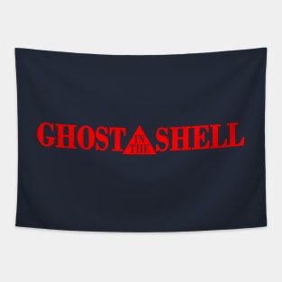 Glitch In The Shell - Red Logo Tapestry