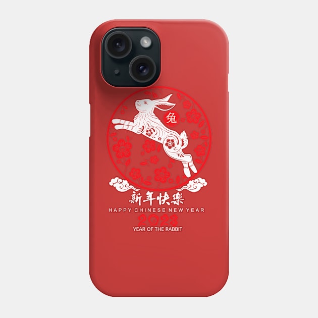 Year of The Rabbit Zodiac Horoscope - Happy New Year 2023 Phone Case by Gendon Design