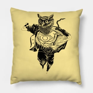 Super Owl Bird Parody Fun Super Hero! Pillow