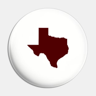 Maroon Texas Pin