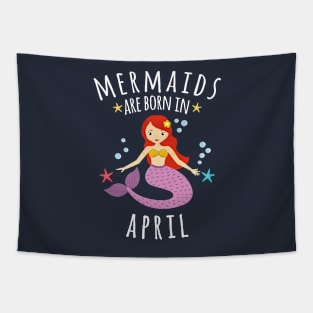 Copy of Mermaids Are Born In April Tapestry