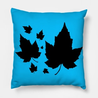 Beautiful Maple leaves silhouettes Pillow