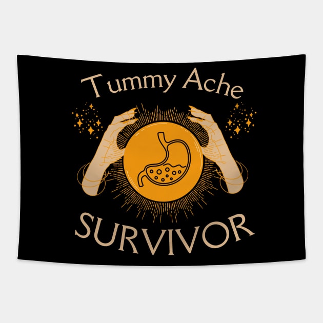 Funny Tummy Ache Survivor Tapestry by MalibuSun