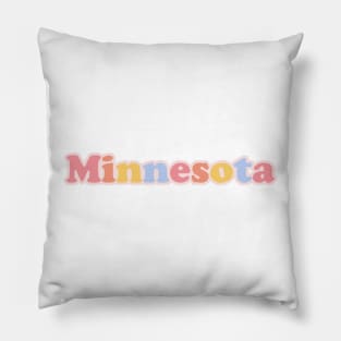 Minnesota Pastel Letters Pillow