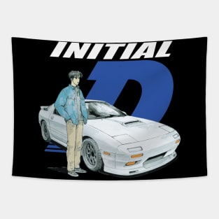 Initial D FC RX7 Stage 1 Drifting - Ryosuke Takahash RedSuns Tapestry