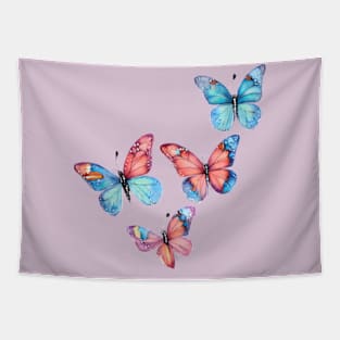 Colorful Monarch Butterfly Pattern in Watercolor Tapestry