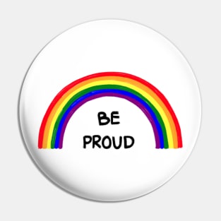 Gay pride rainbow lgbtq with positive quote concept. Pin