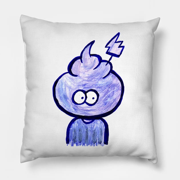 Poopy Purple Pillow by hsf