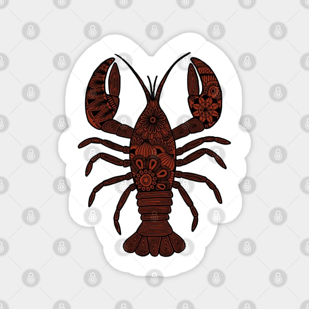 Lobster (black and brown vertical) Magnet by calenbundalas