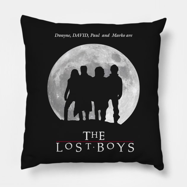 Dwayne, David, Paul and Marko are The Lost Boys Pillow by DaveLeonardo
