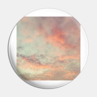 Cotton Candy Pink And Orange Clouds Pin