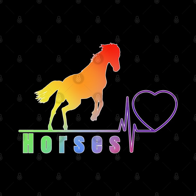 Horse rainbow color beautiful love by UMF - Fwo Faces Frog