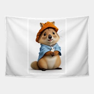 Cute Furry Friendly Miss Quokka Tapestry