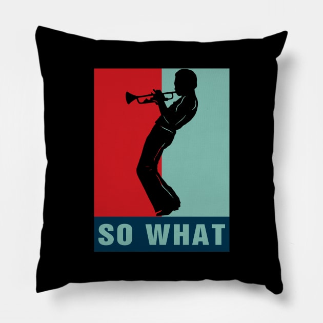 Retro Hope Style So What Pillow by Symmetry Stunning Portrait