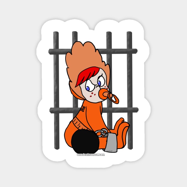 Criminal Ginger Baby Magnet by ToneDeafMusical