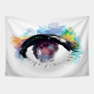 Water Color Eye Tapestry