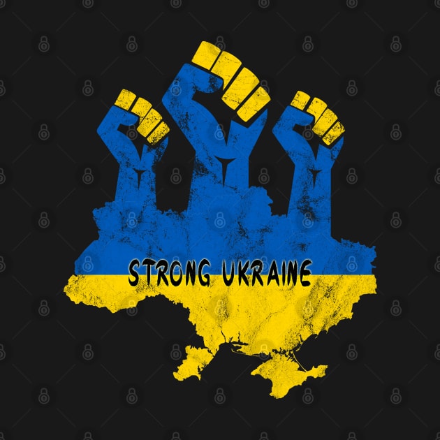 Strong Ukraine Ukrainian Flag by Global Creation