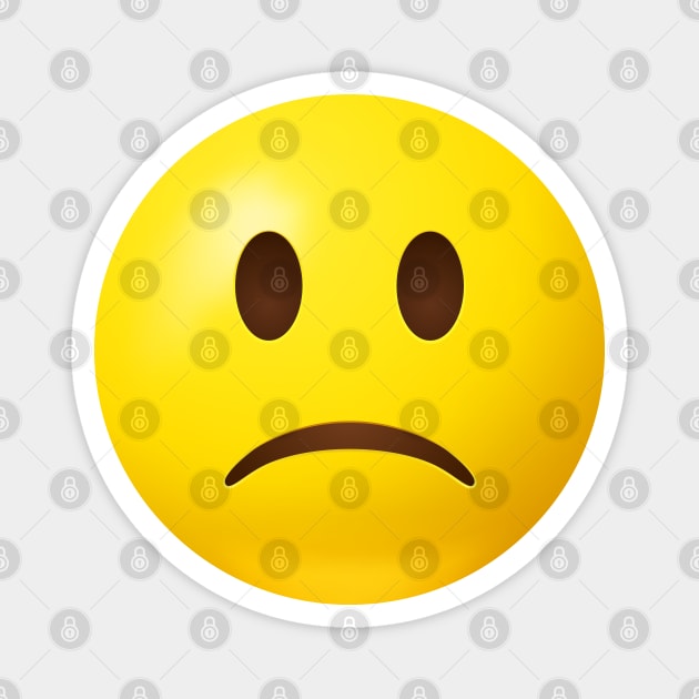 Sad emoji Magnet by Vilmos Varga