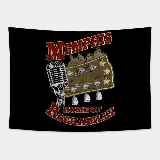 Memphis Home of Rockabilly Tapestry by RockabillyM