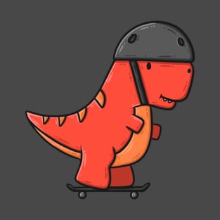 Skateboarding T-Rex T-Shirt