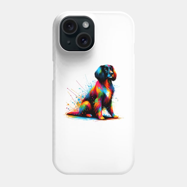 Colorful Boykin Spaniel in Artistic Splash Style Phone Case by ArtRUs