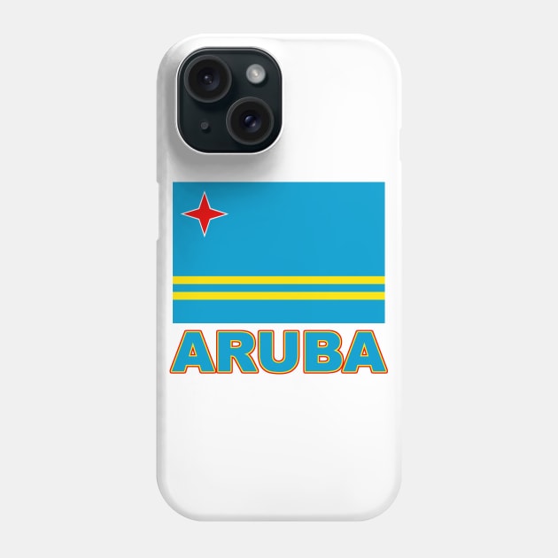 The Pride of Aruba - Aruba Flag Design Phone Case by Naves