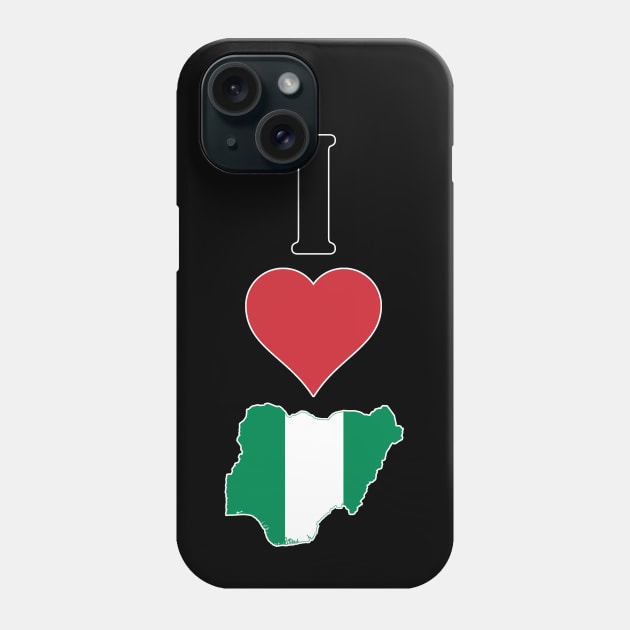 I Heart Nigeria I Love Nigerian National Flag Map Vertical Phone Case by Sports Stars ⭐⭐⭐⭐⭐