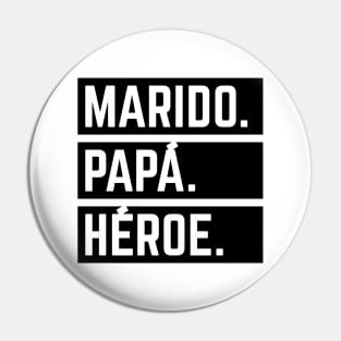 Marido Papá Héroe (Super Esposo / Superhéroe / Black) Pin