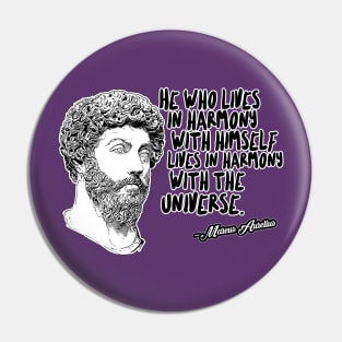 Marcus Aurelius Philosophy Quote Statement Design Pin