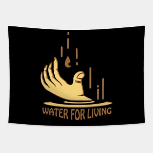 water for living illustration Tapestry