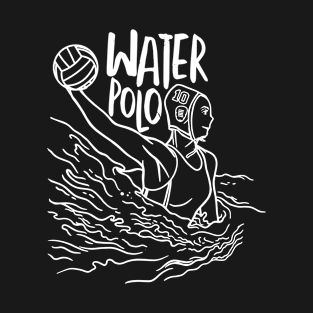 Water Polo Female Player Gift  for Girls T-Shirt
