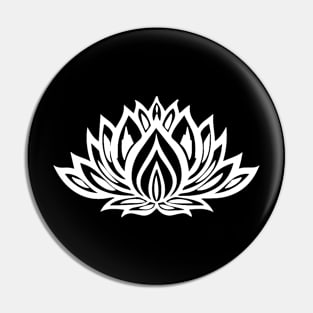 White Lotus Flower Pin