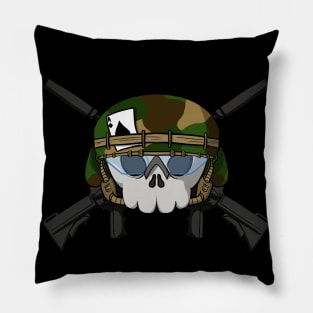 Military crew Jolly Roger pirate flag (no caption) Pillow