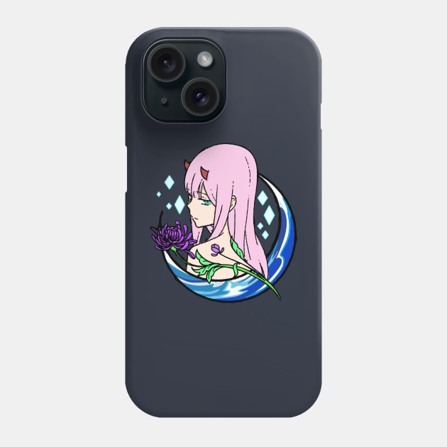 Zero Two Fanart || Darling in The Franx Merch Phone Case by saturnswamp