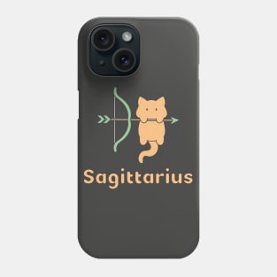 Sagittarius Cat Zodiac Sign with Text Phone Case