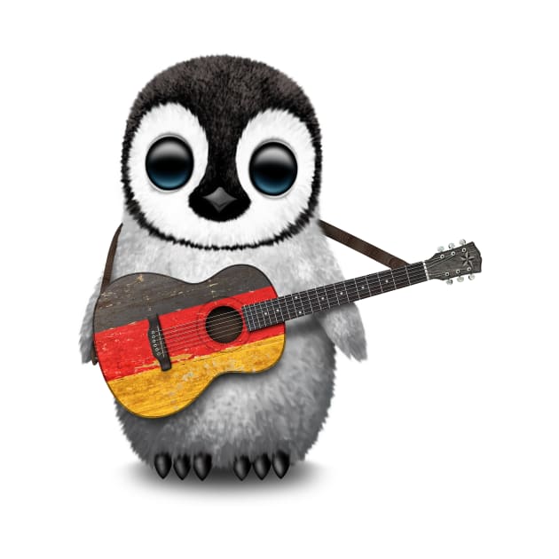 Baby Penguin Playing German Flag Guitar by jeffbartels