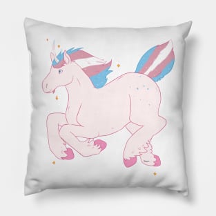 Trans Unicorn Pillow