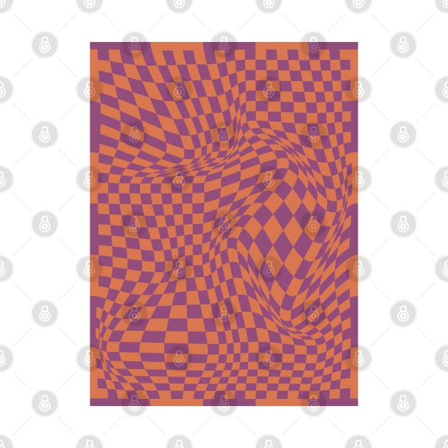 Checkerboard Pattern - Purple Orange by Colorable