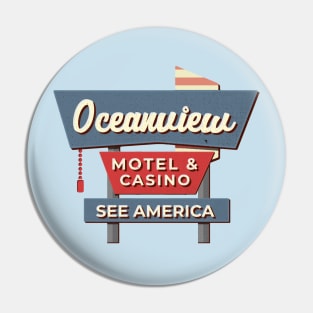 Control Oceanview Motel Retro Pin