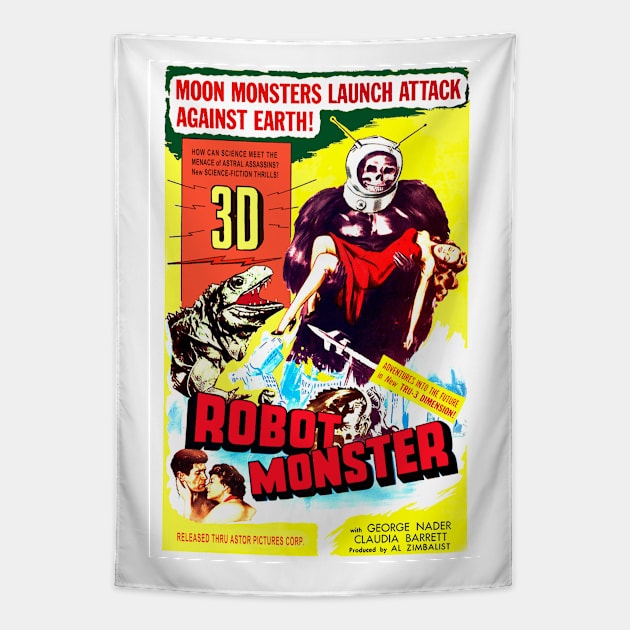 Robot Monster Tapestry by RockettGraph1cs