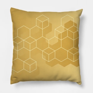 Yellow Cubic Pattern Pillow