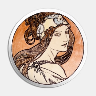 Alphonse Mucha Stained glass window Pin