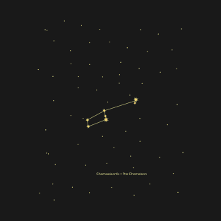 Chamaeleontis Constellation. Gold T-Shirt