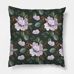 Scandinavian Summer Colorful Spring Flowers Pillow