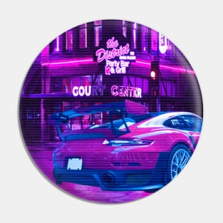 Car City Neon Synthwave Pin